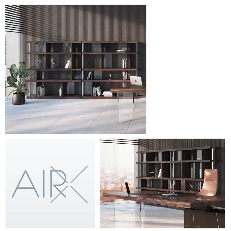 行政級書櫃 AIR-X 系列 辦公室傢俱 Blueprint 行政房傢俱 木皮 石紋 書架 矮櫃