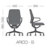 Arico 人體工學椅 人體工學 真皮 皮革 鋼架 滾輪 